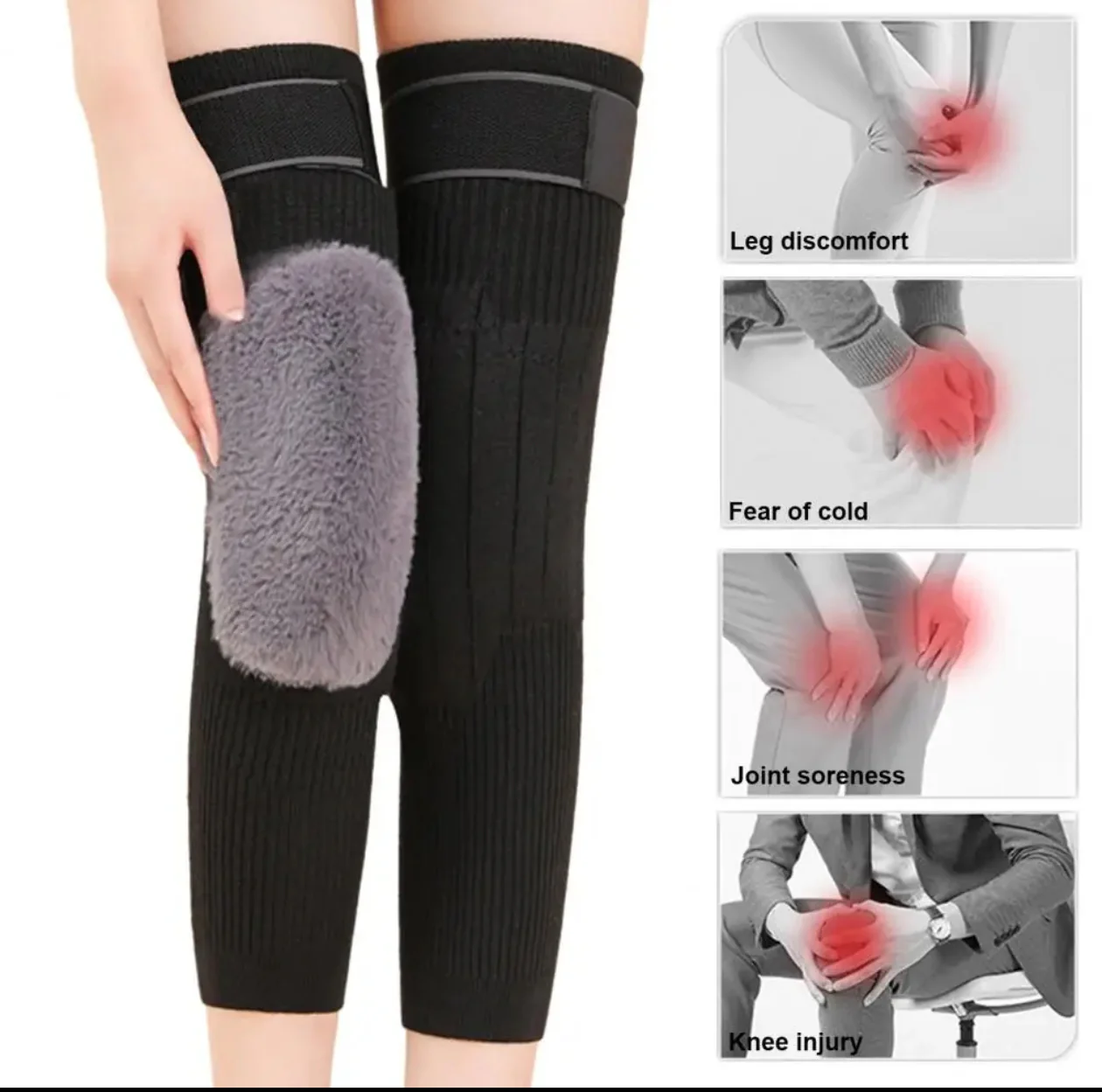 Knee Warmer 1 Pair Knee Pad Unisex Elastic Knee Pads For Men & Women - Image 3