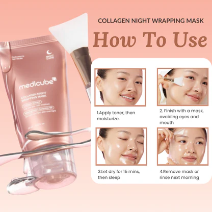 Medicube Collagen Night Wrapping Mask 75ml Buy 1 get 1 Free - Image 3
