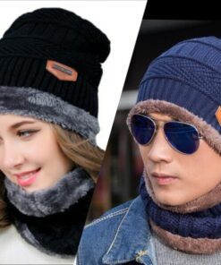 Alternative view of Beanie Wool Cap With Neck Warmer